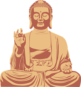 Buddha Vector Illustration PNG