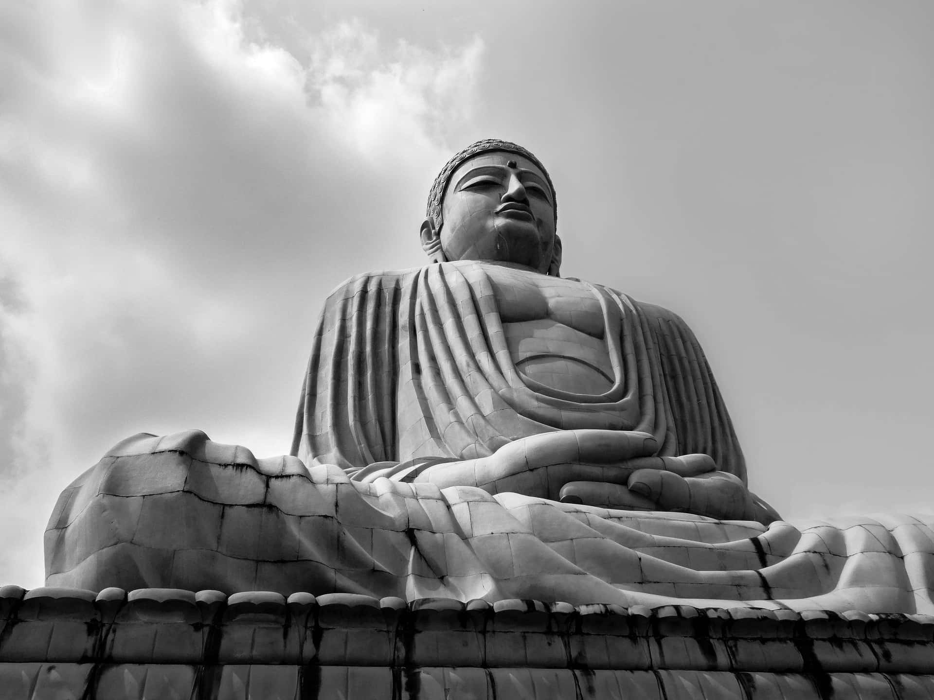 Grayscale Buddhism Picture