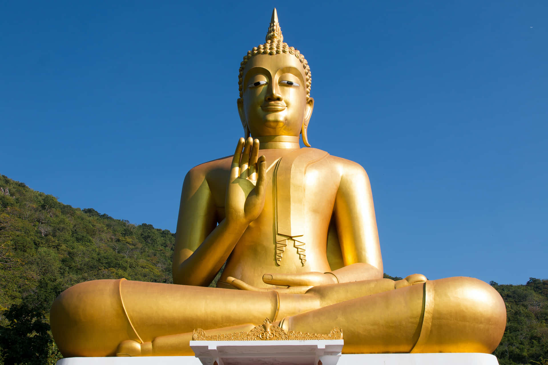 Goldenesbild Eines Buddhistischen Tempels