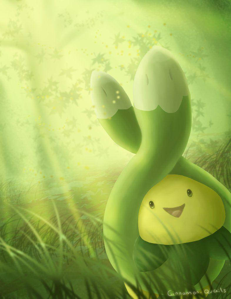 Budew On Green And Grassy Background Wallpaper