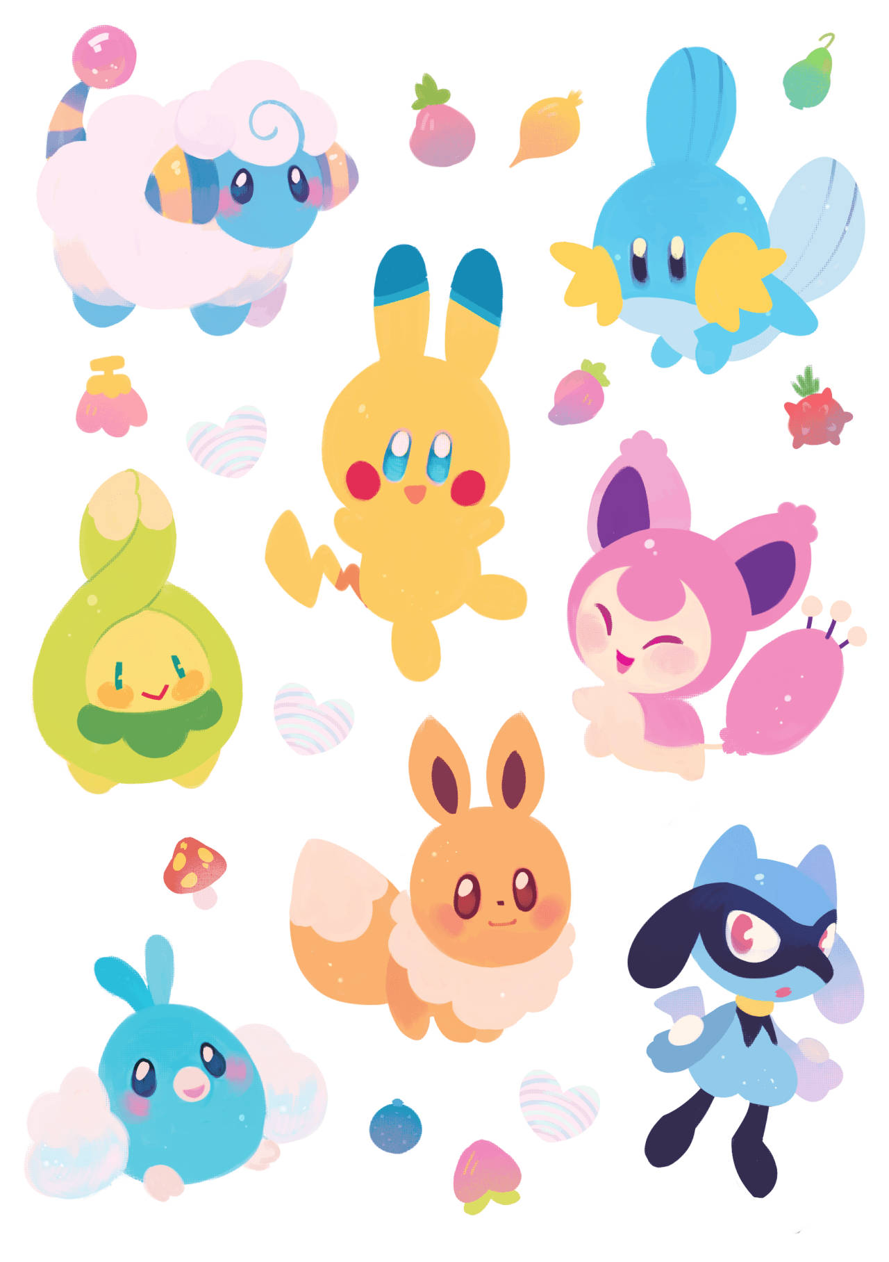 Budewmed Andra Pokémon-karaktärer. Wallpaper