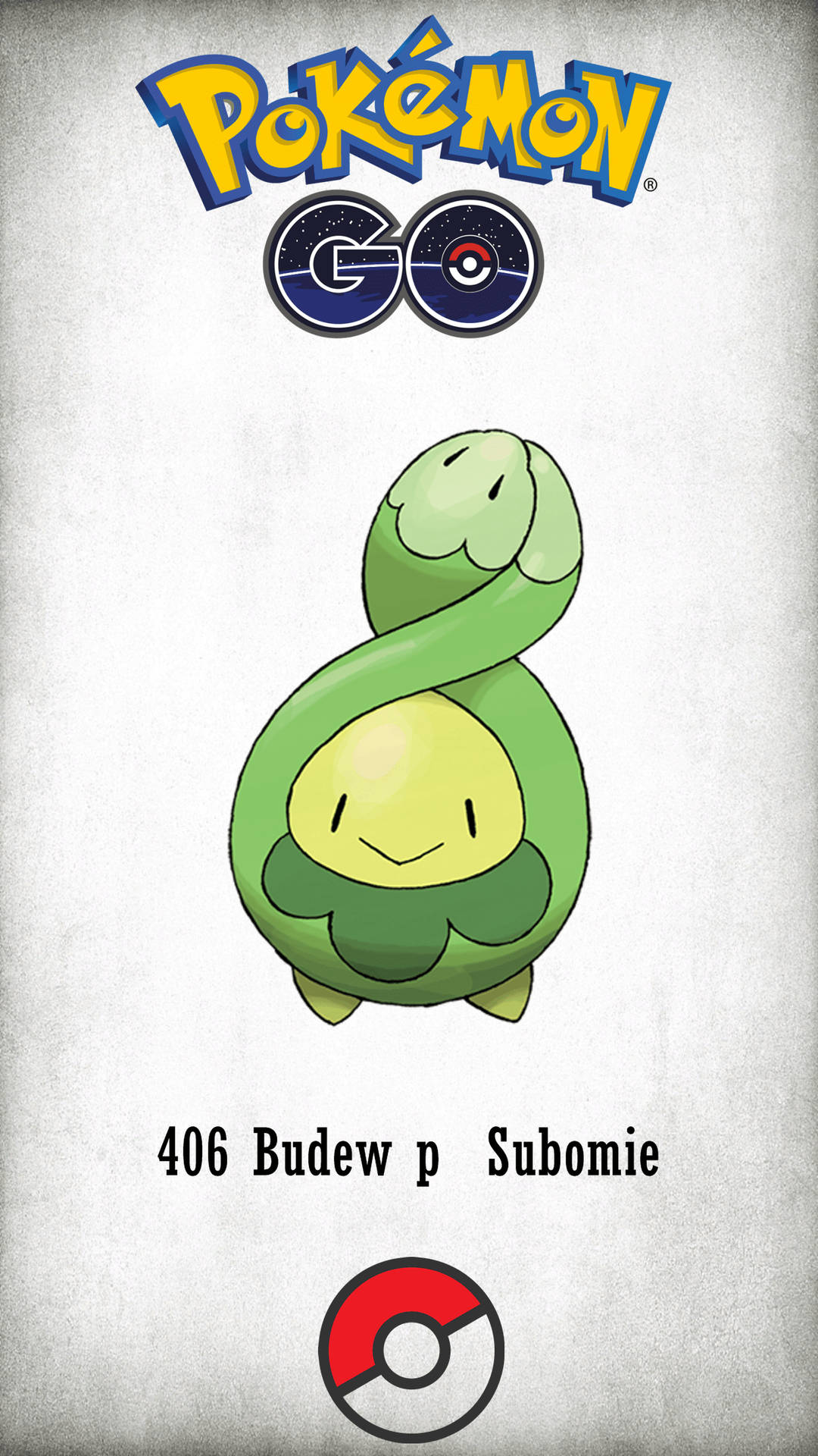 Budewmit Pokémon Go-logo. Wallpaper