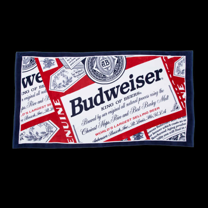 Budweiser Beer Brand Bandana Design PNG