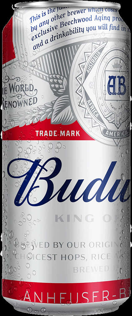 Budweiser Beer Can Design PNG