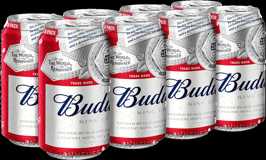 Budweiser Beer Cans Pack PNG