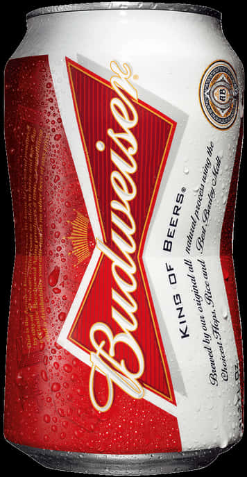Budweiser Beer Canwith Condensation PNG