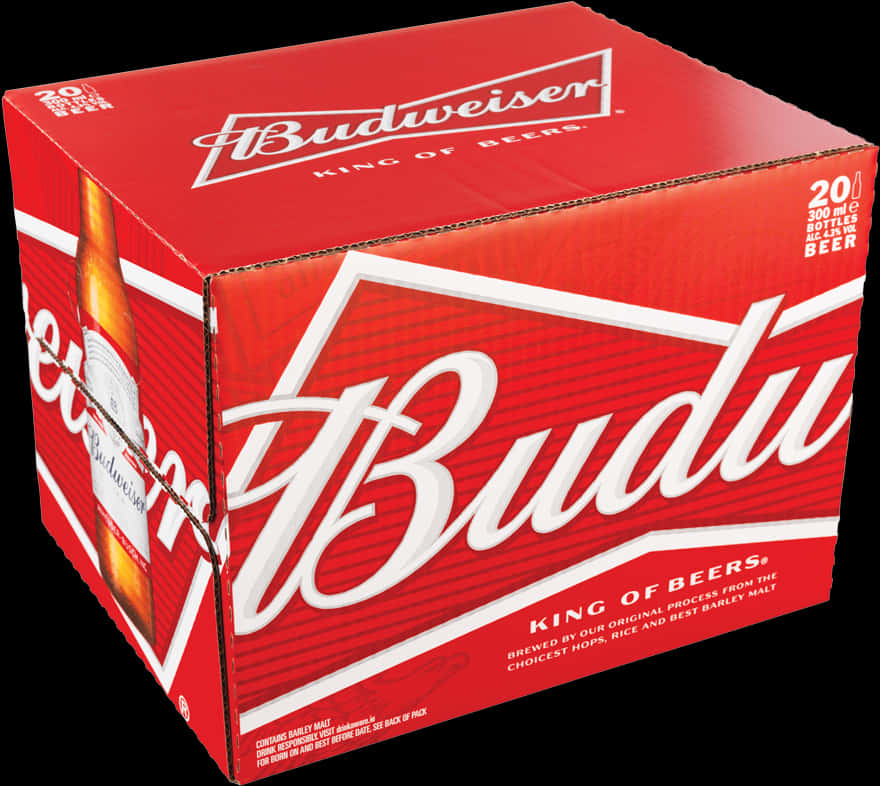 Budweiser Beer Case Packaging PNG