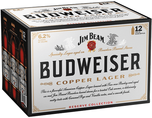 Budweiser Copper Lager Beer Packaging PNG