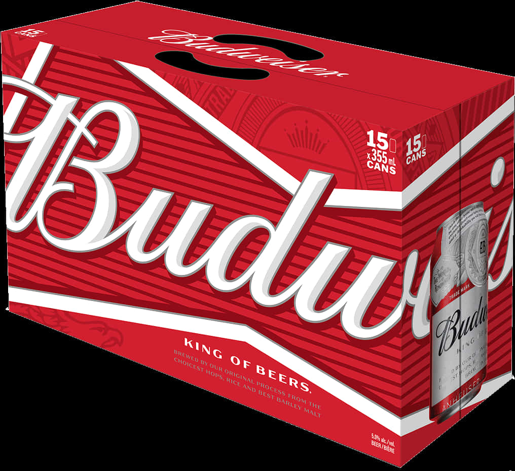 Budweiser15 Pack Beer Cans Packaging PNG