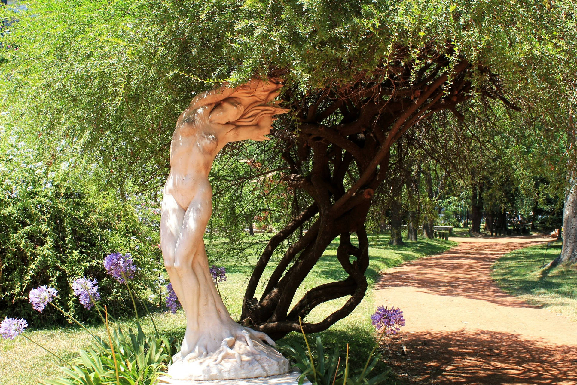 Buenos Aires Botanical Garden Sculpture Wallpaper