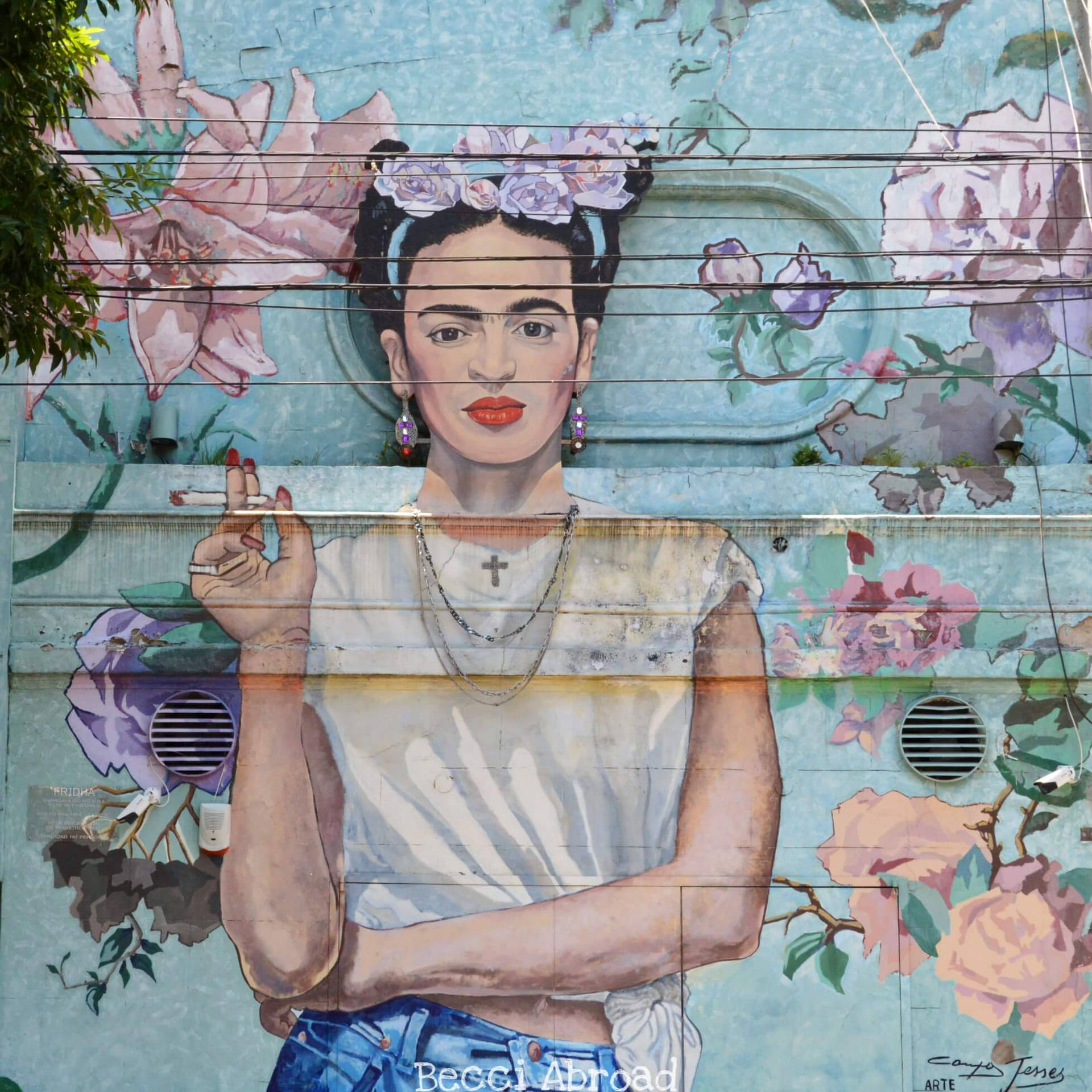 Buenosaires Frida Kahlo Konst. Wallpaper