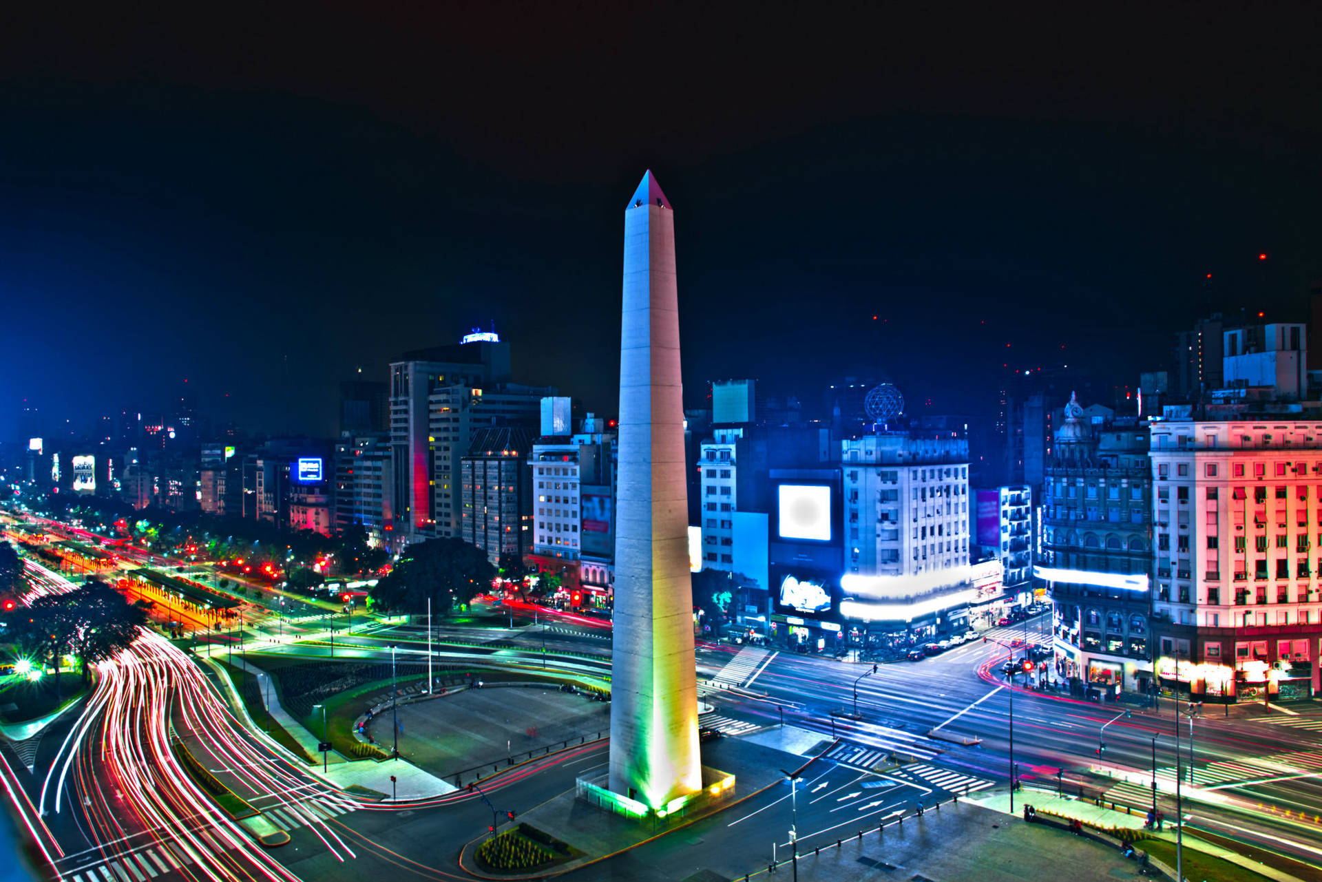 Buenos Aires The Obelisk At Night Wallpaper