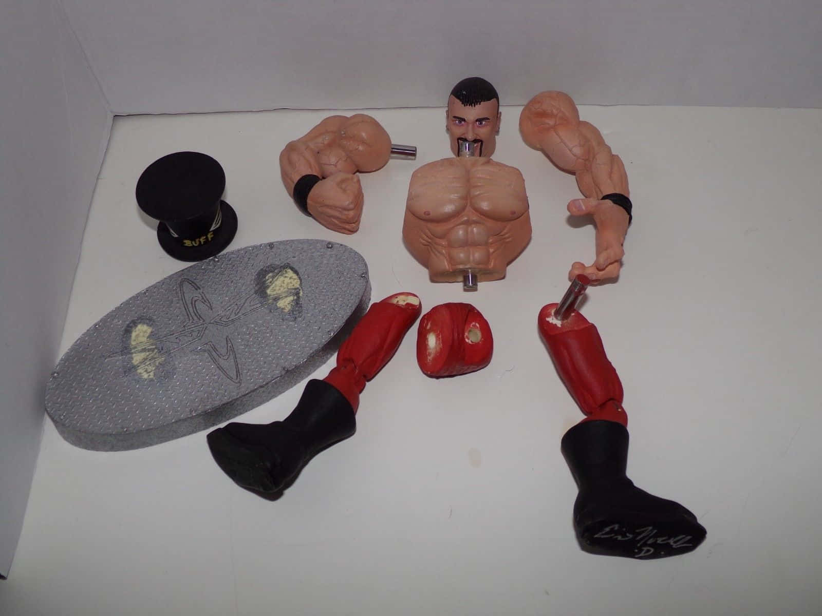 Buff Bagwell Figure Deconstrueret Wrestler Foto Tapet Wallpaper
