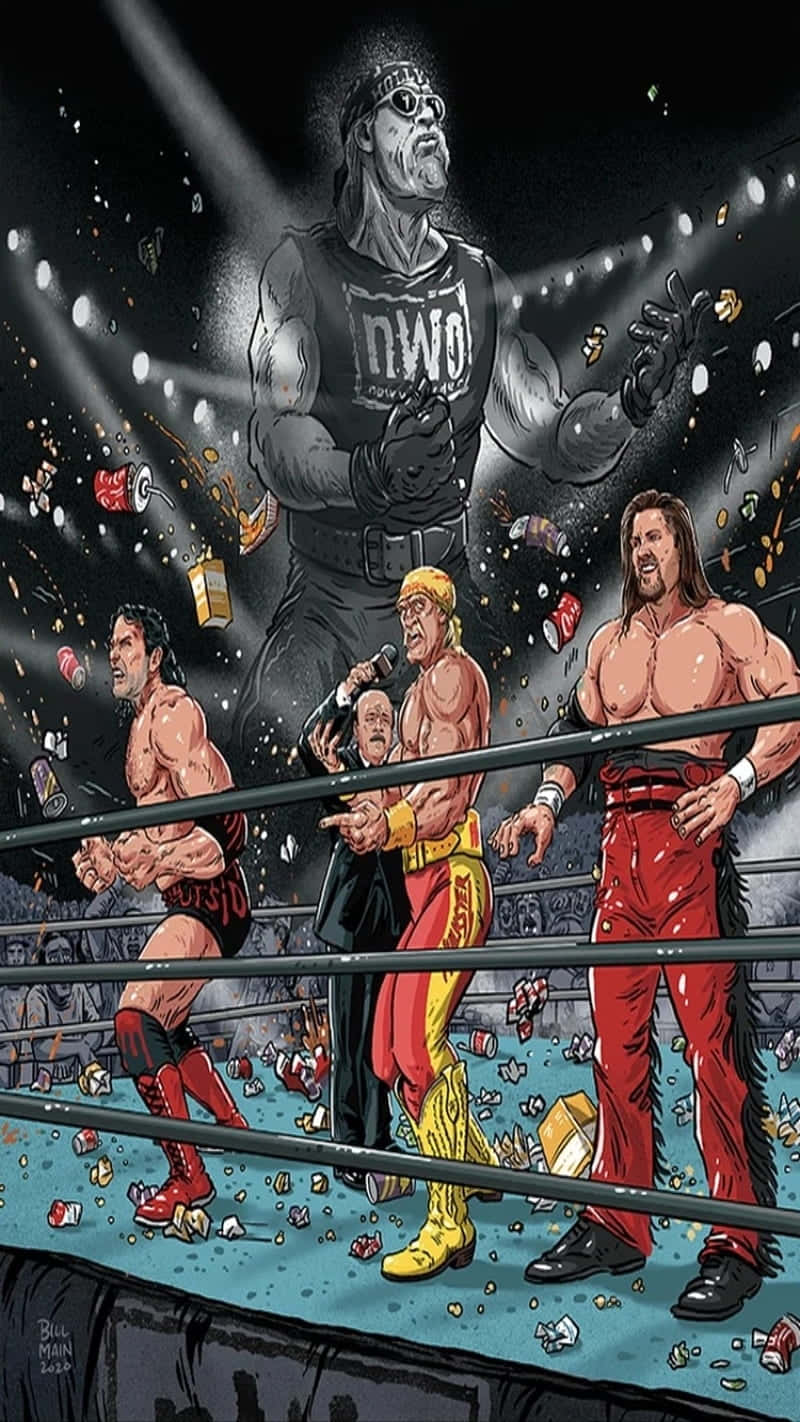 Buffbagwell Hulk Hogan Wwe Legends Arte A Fumetti Sfondo
