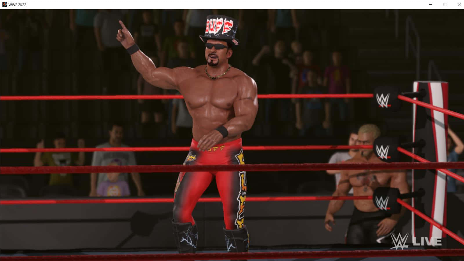 Se Buff Bagwell stå frem på dit skrivebord med WWE 2K22-wrestlings-tapetet. Wallpaper