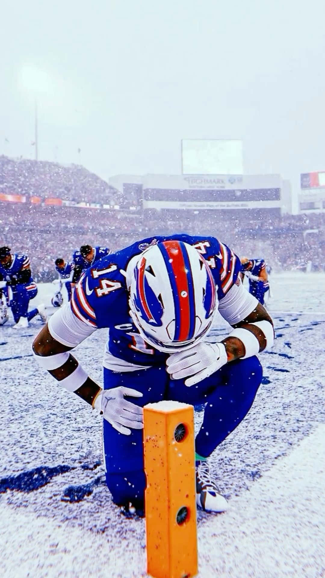 Buffalo Bills Player Snowy Game Wallpaper