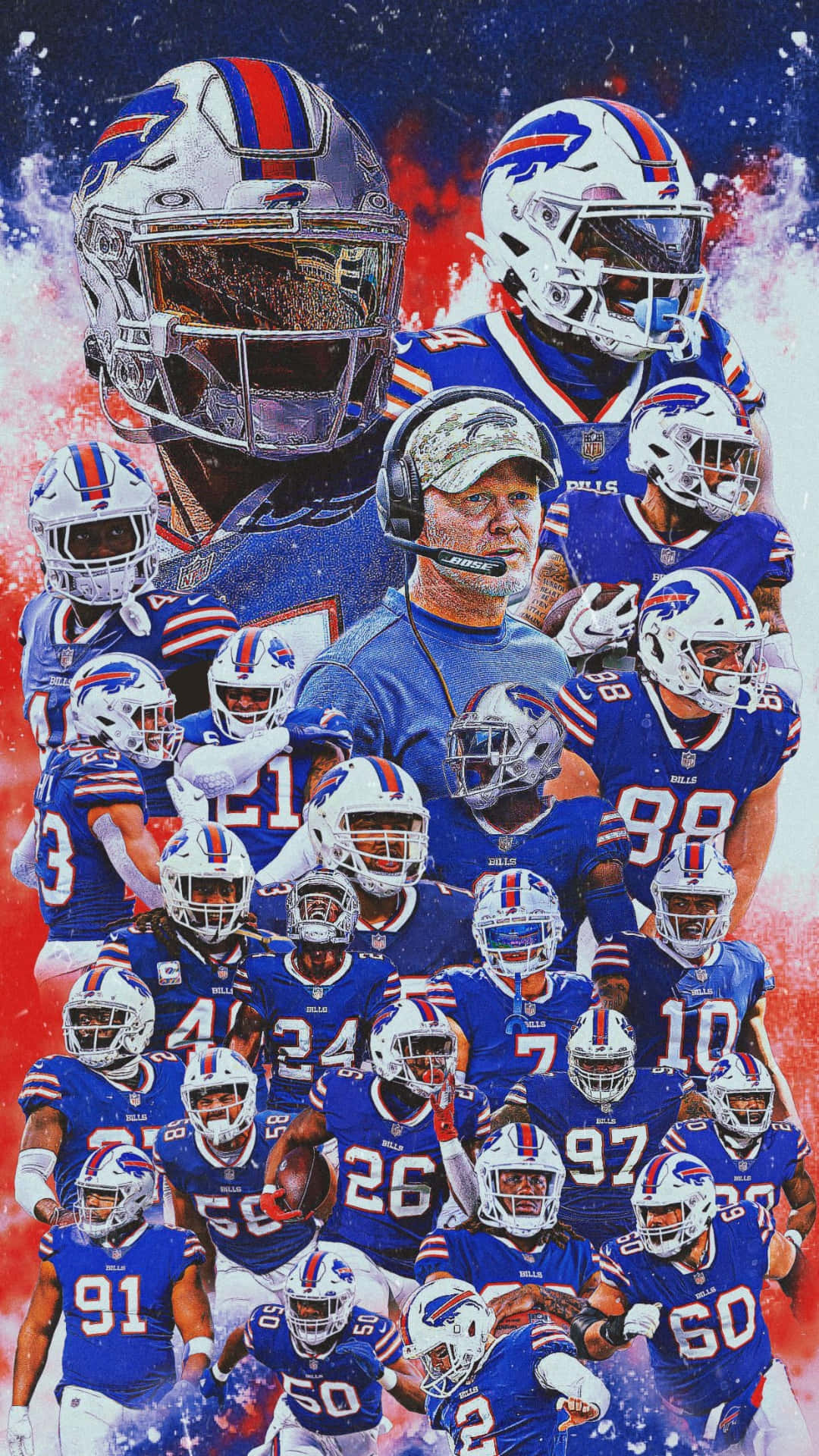 Buffalo Bills Team Collagei Phone Wallpaper Wallpaper