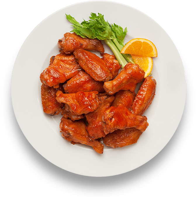 Buffalo Chicken Wings Plate PNG