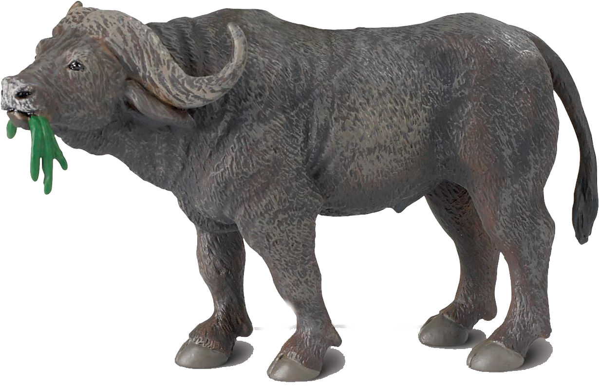 Buffalo Figurinewith Greenery PNG