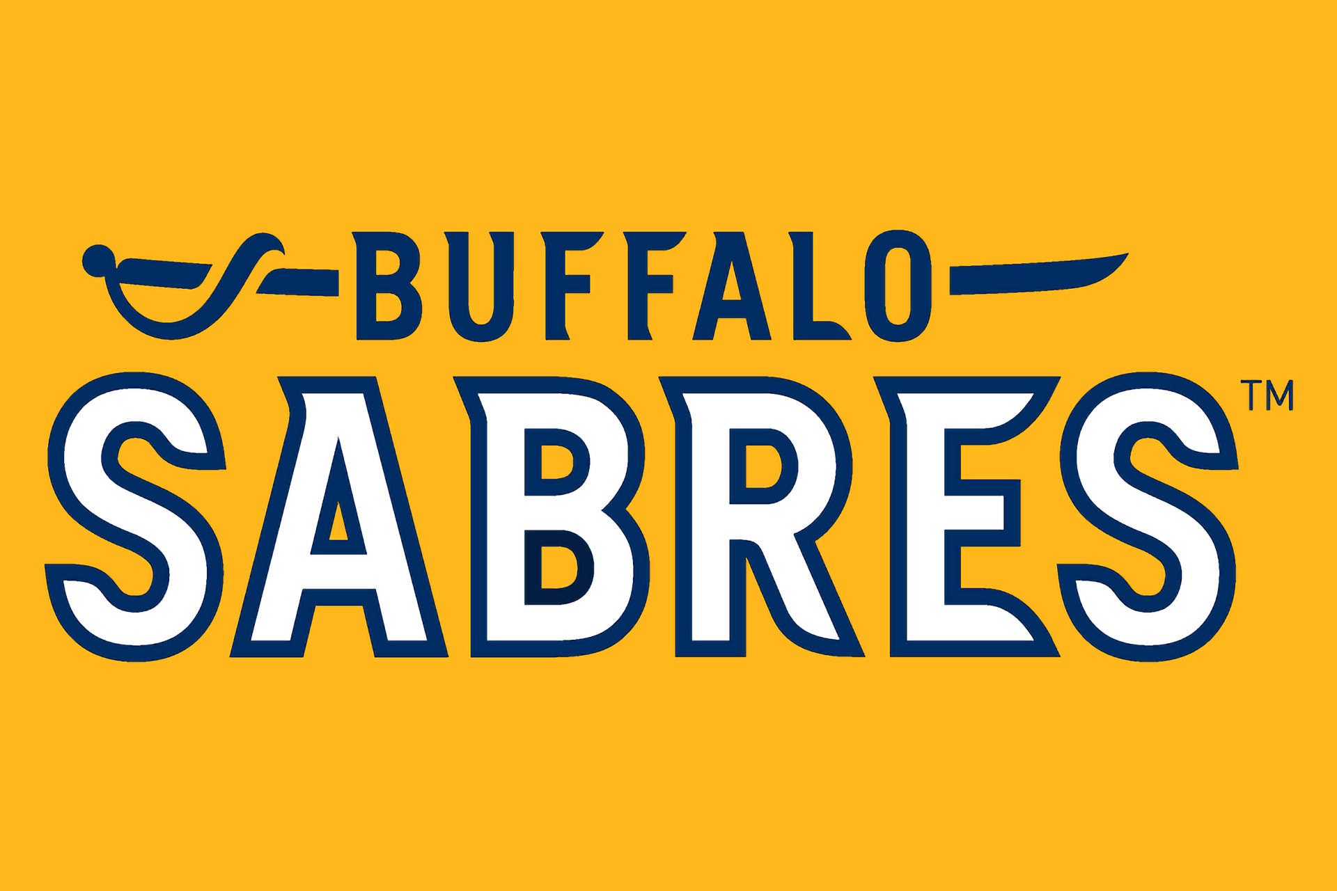Buffalo Sabres Yellow Text Wallpaper