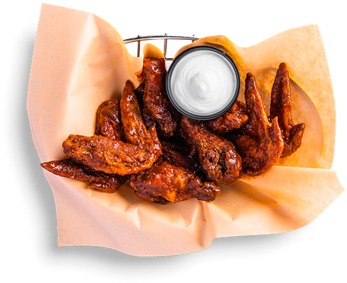 Buffalo Wingswith Dipping Sauce PNG