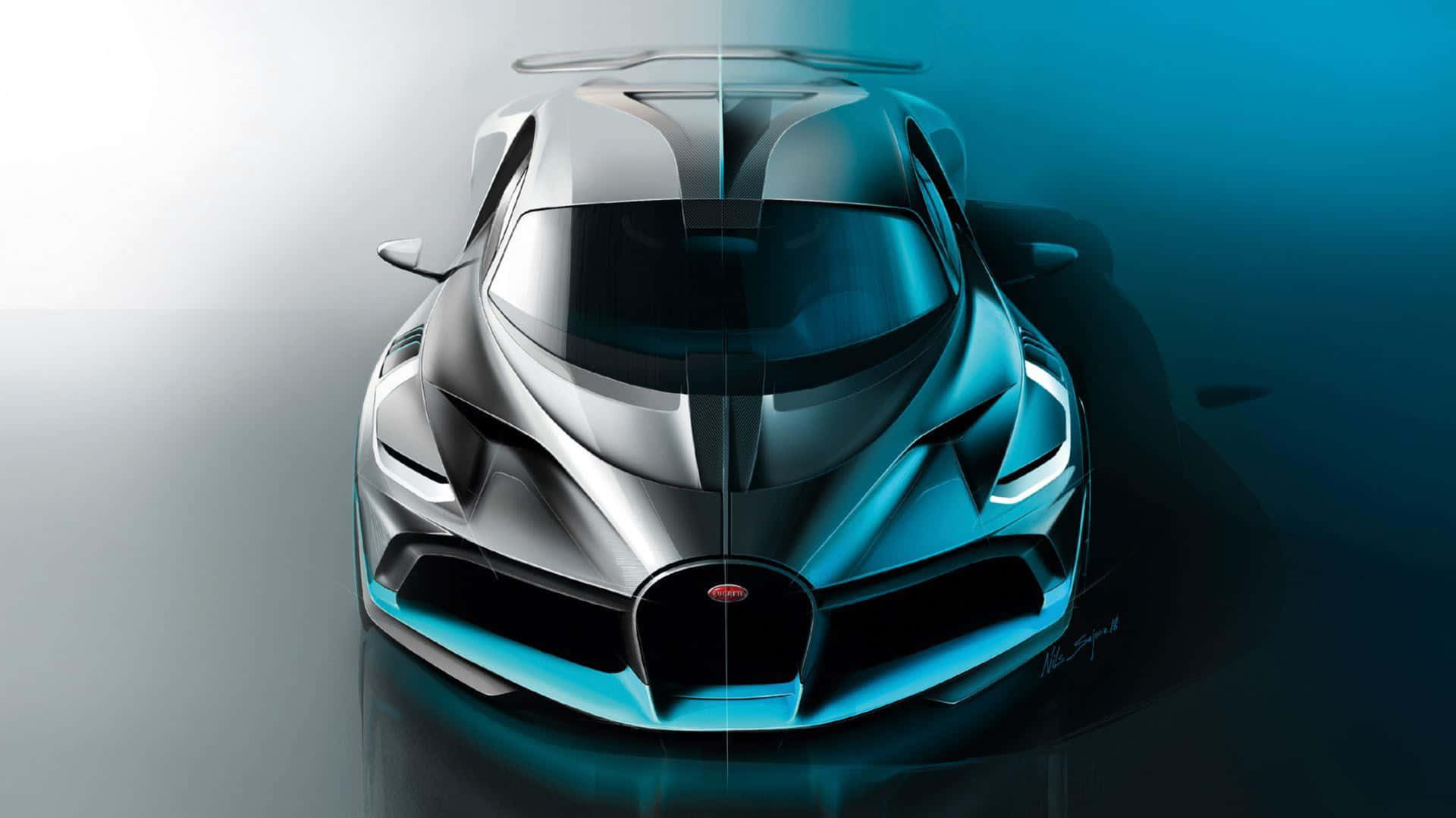 Bugatti Chiron-koncept bil tapet Wallpaper