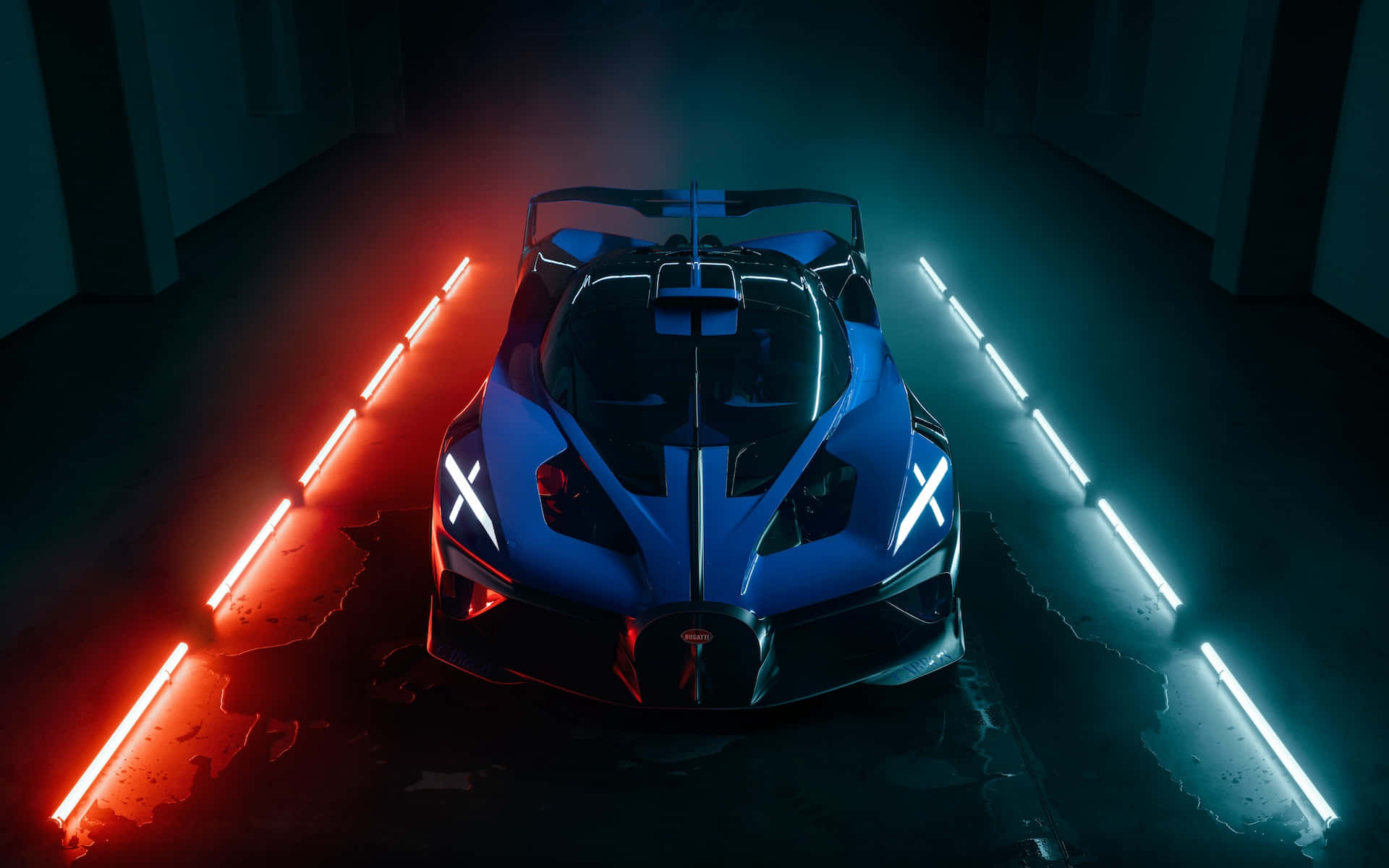 Bugatti Bolide Neon Track Night.jpg Wallpaper