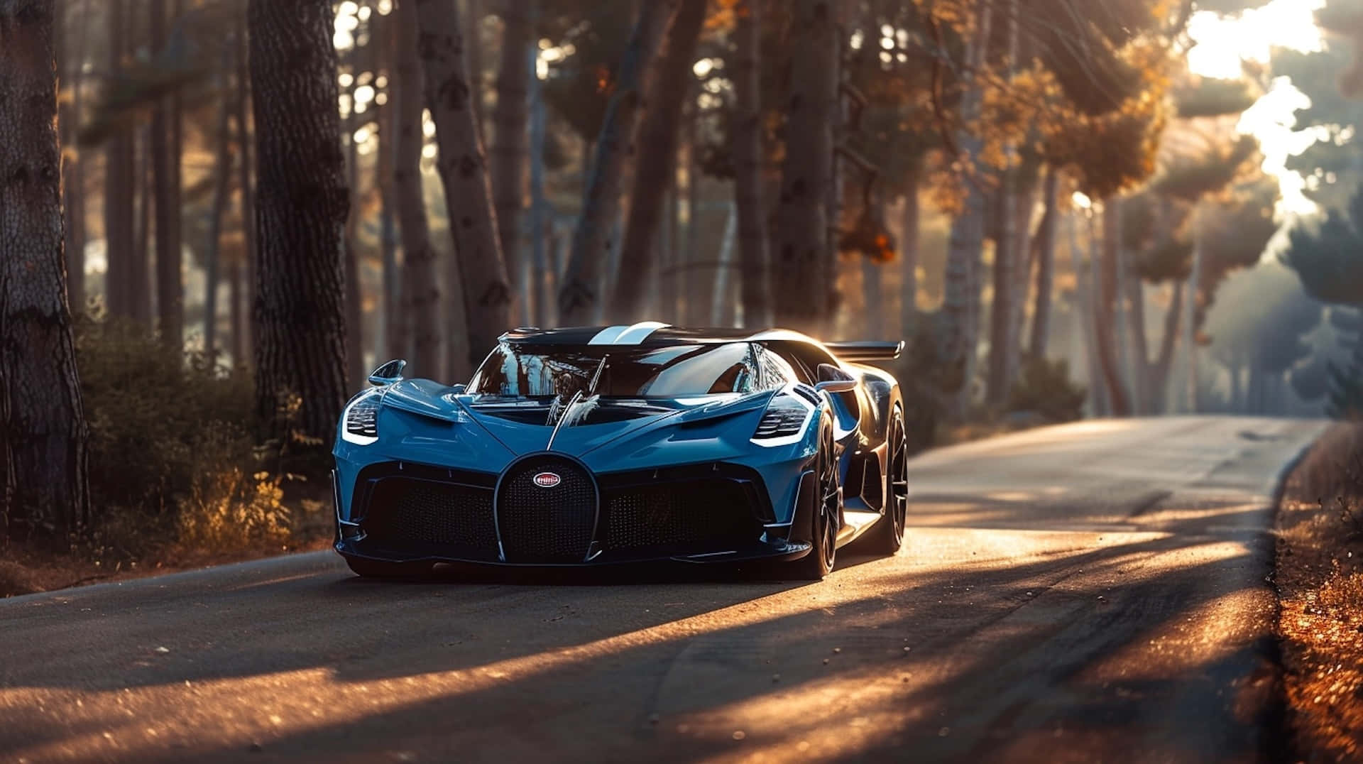 Bugatti Bolide Sunset Drive Wallpaper