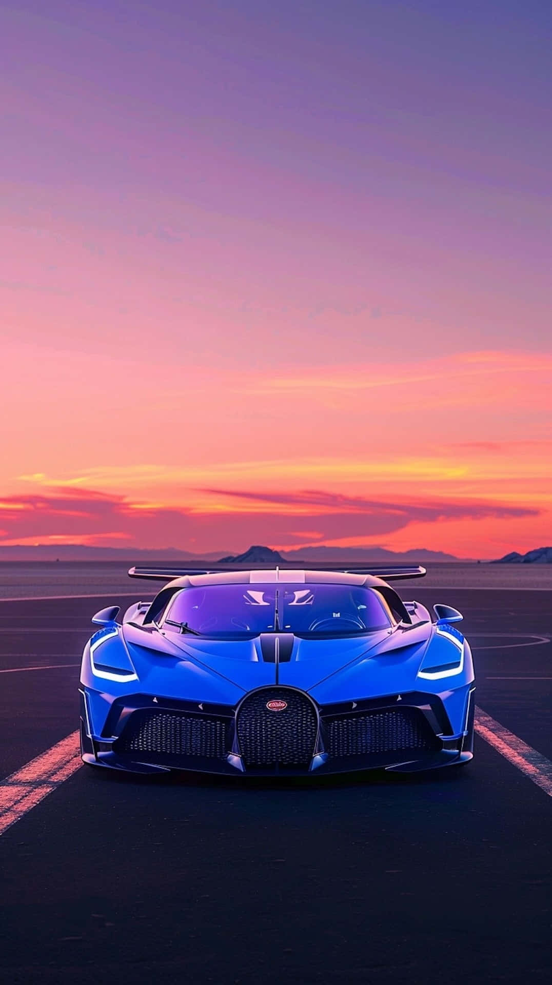 Bugatti Bolide Sunset Glow Wallpaper