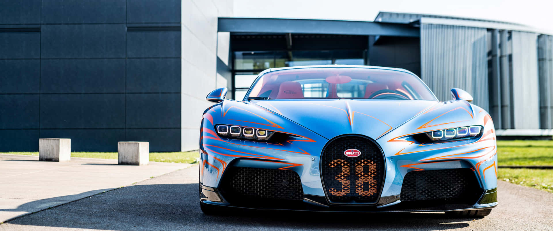 Corrapara O Futuro Com O Carro Bugatti Em Seu Papel De Parede De Computador Ou Celular. Papel de Parede