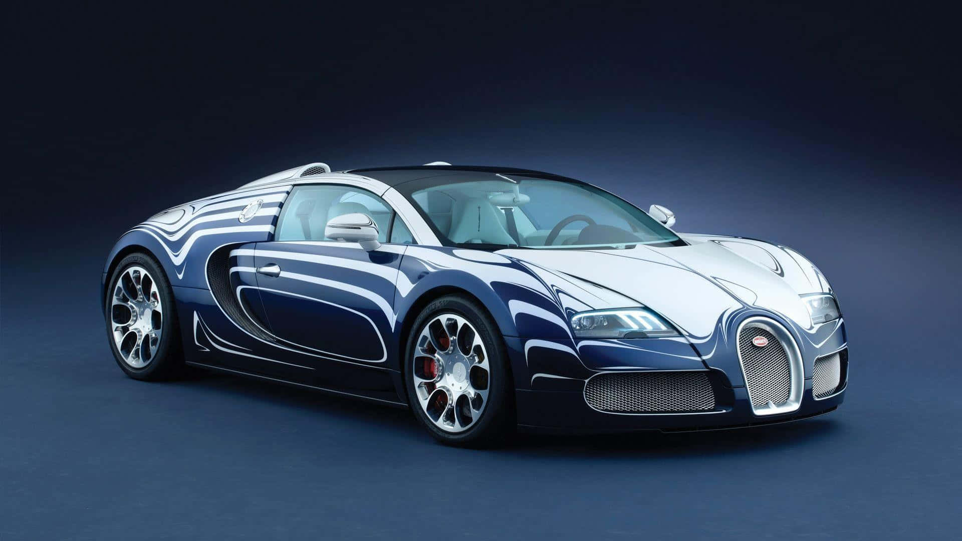 Rev op en super racerbil: Bugatti Veyron på computer wallpaper Wallpaper