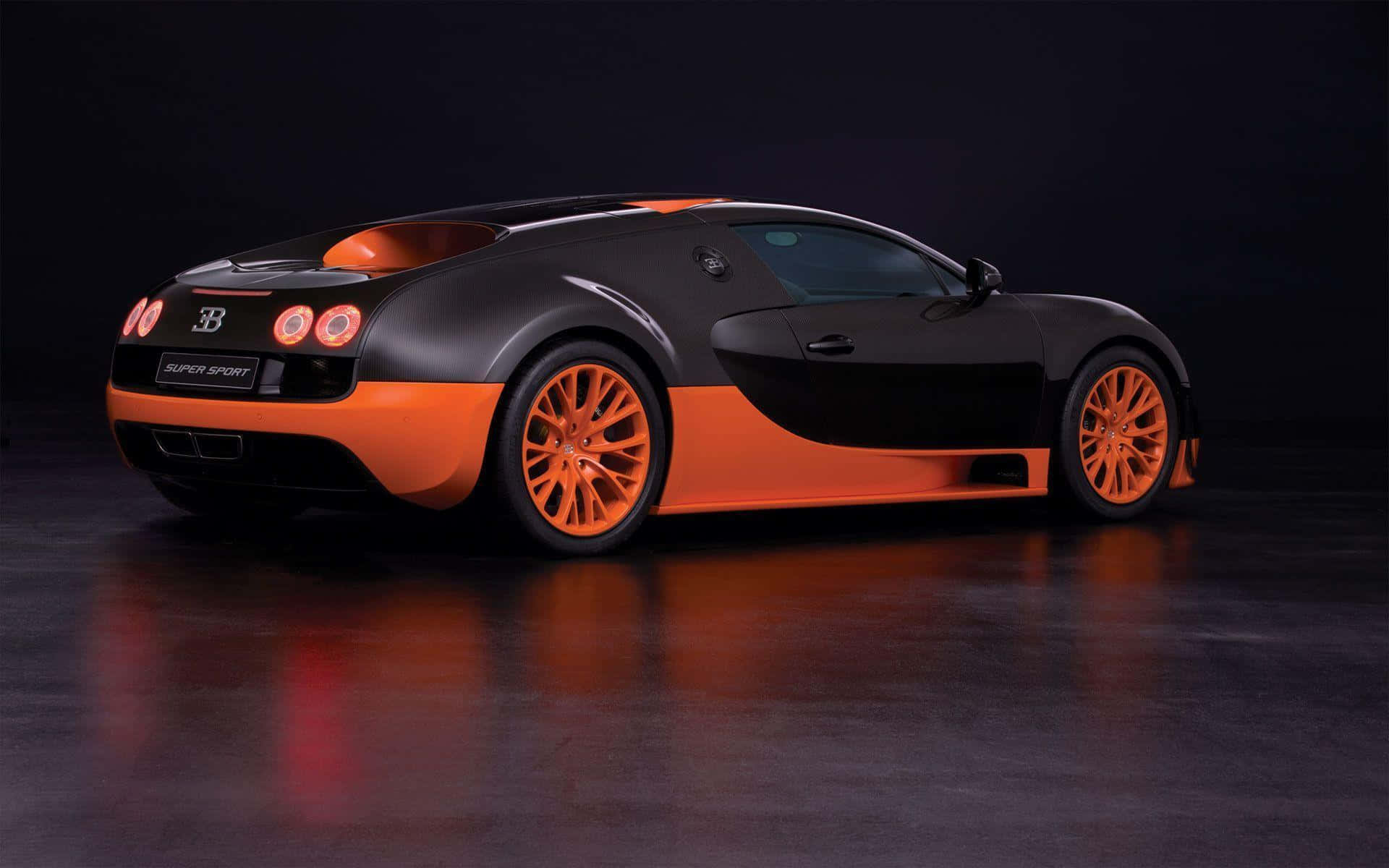 "Experience the speed and power of a Bugatti" Wallpaper