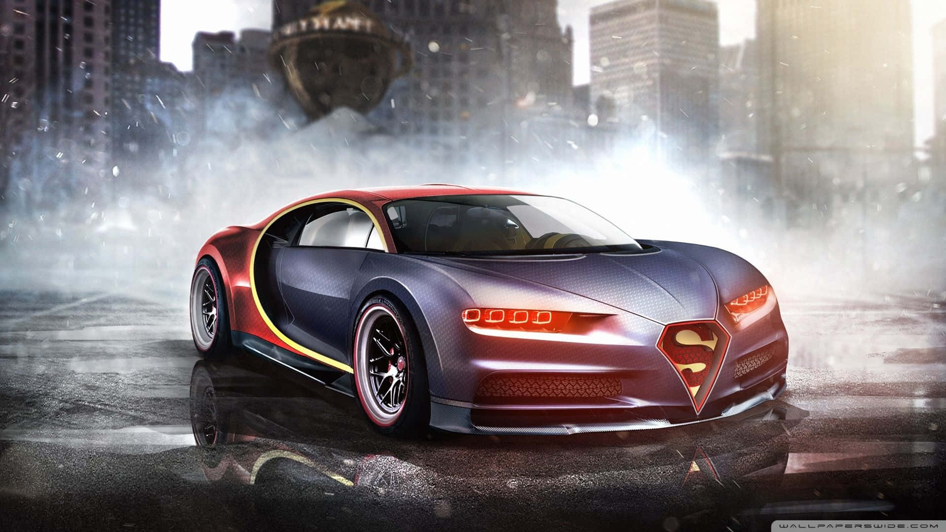 "Welcome the Future with the Iconic Bugatti Car" Wallpaper
