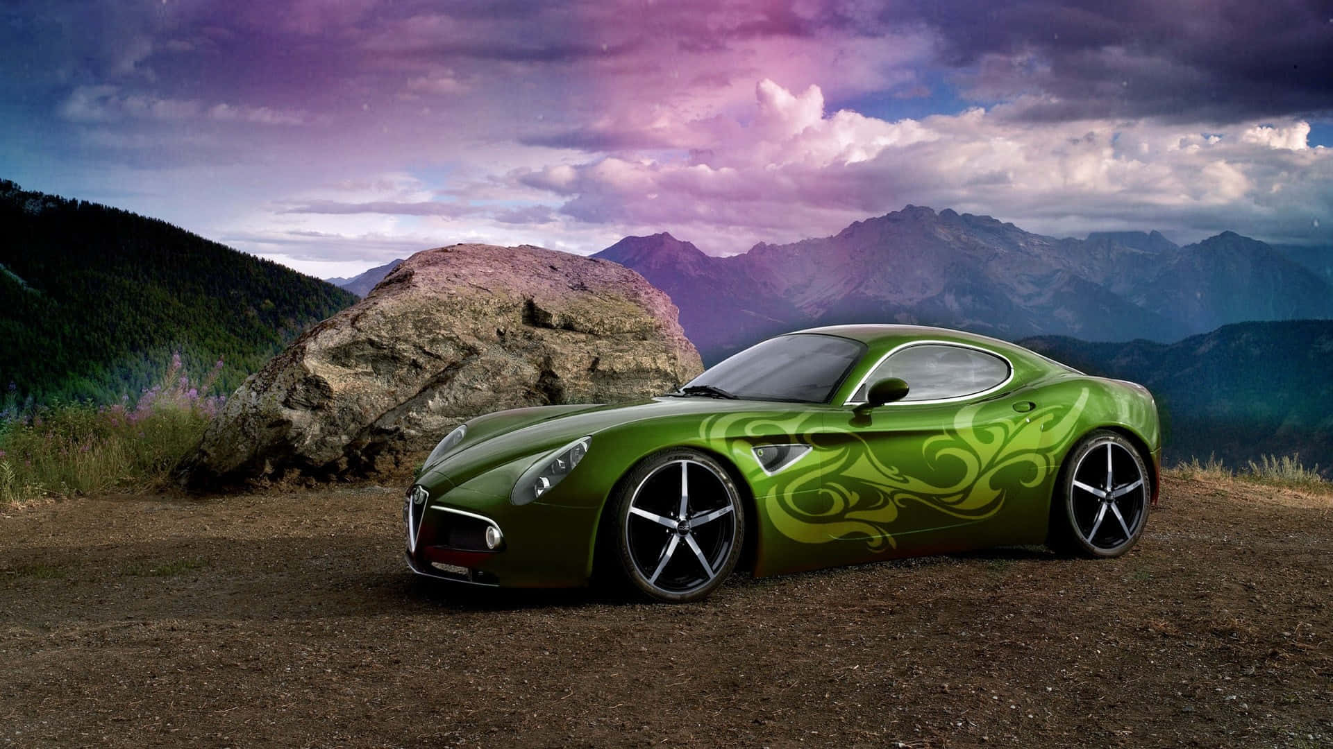 Et glimt af fart: Den ikoniske Bugatti bilinspirerede tapet Wallpaper