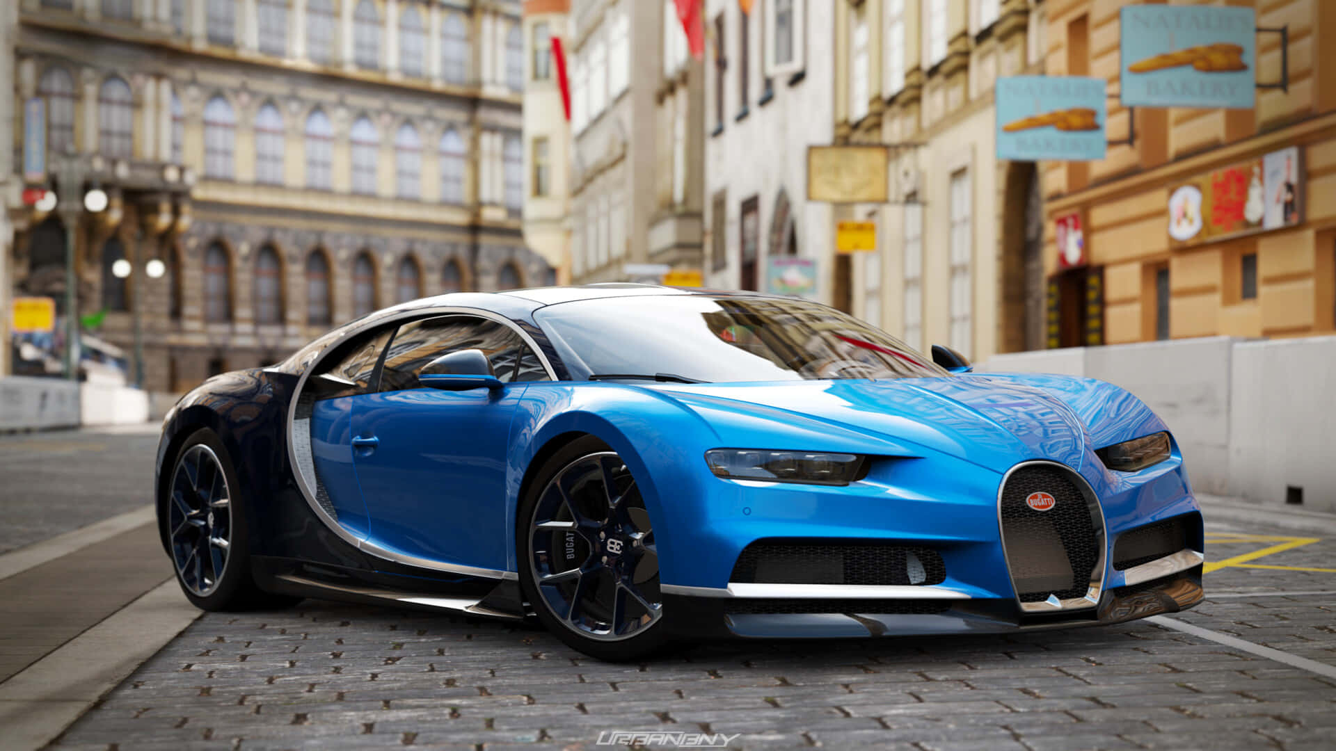 Stunning Bugatti Chiron in Motion Wallpaper