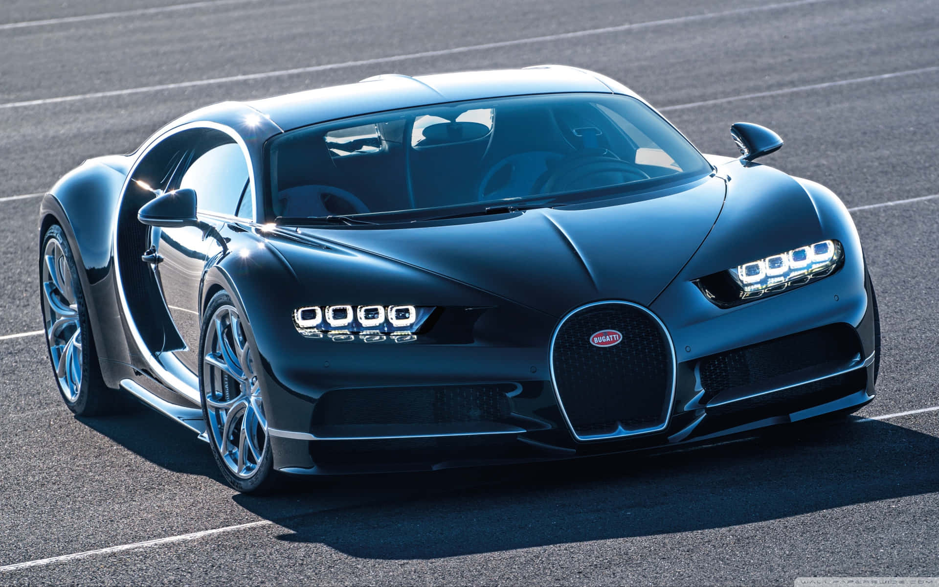 Experience the Ultimate Luxury - Bugatti Chiron on a Scenic Mountain Drive Wallpaper