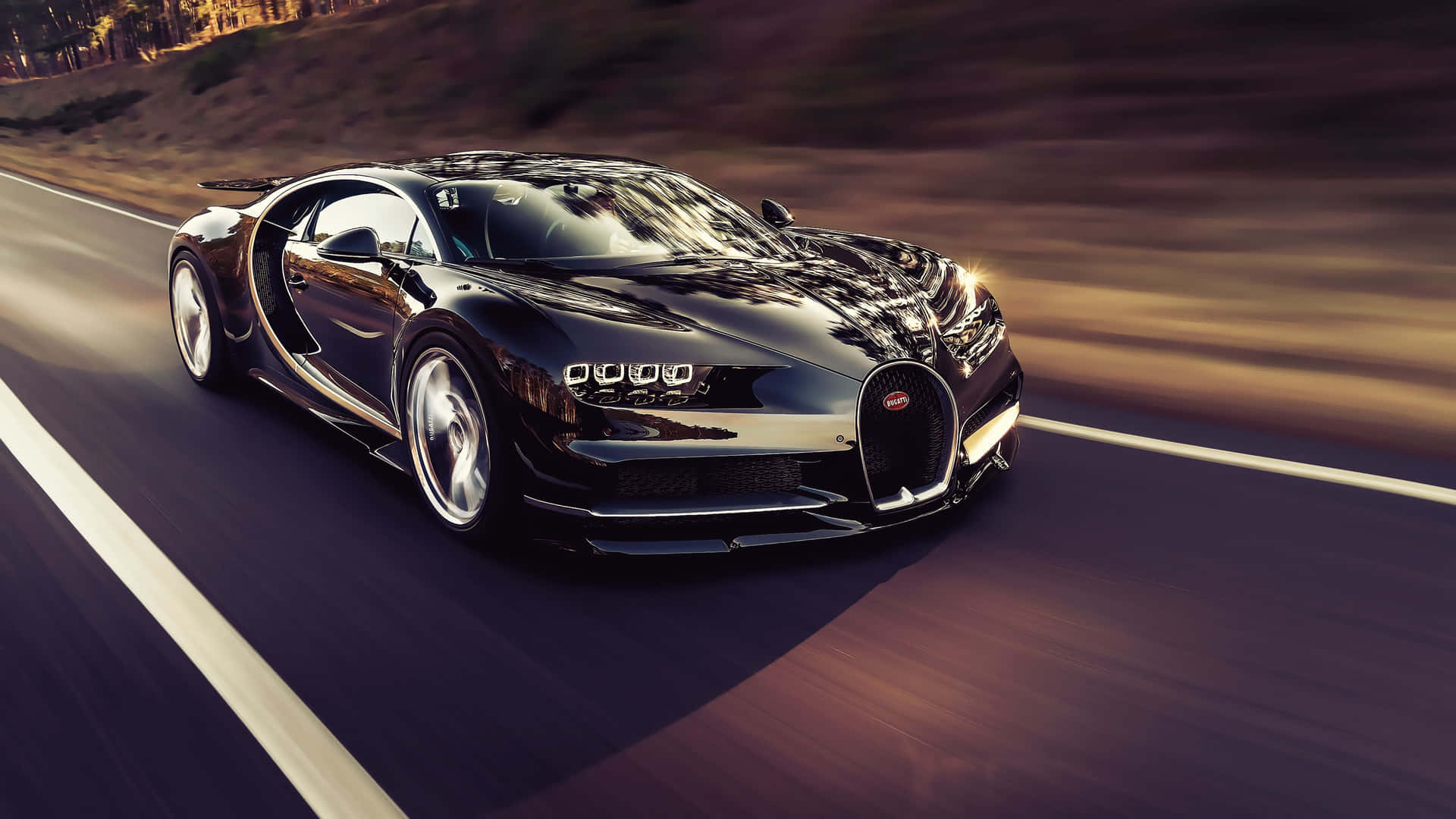 Bugatti Chiron Extravagant Driving Wallpaper