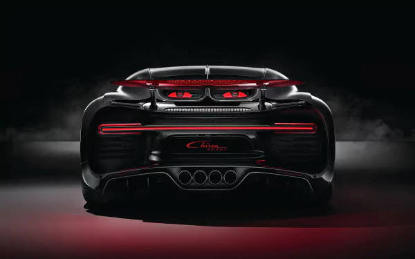 Bugatti Chiron Rear View 4k Wallpaper