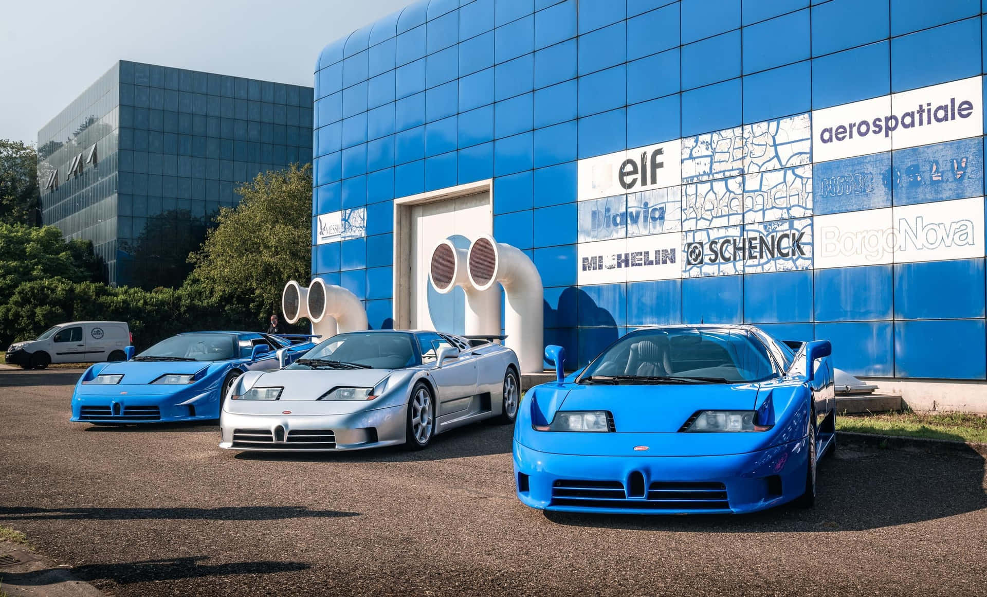 Stunning Bugatti EB110 on the Road Wallpaper