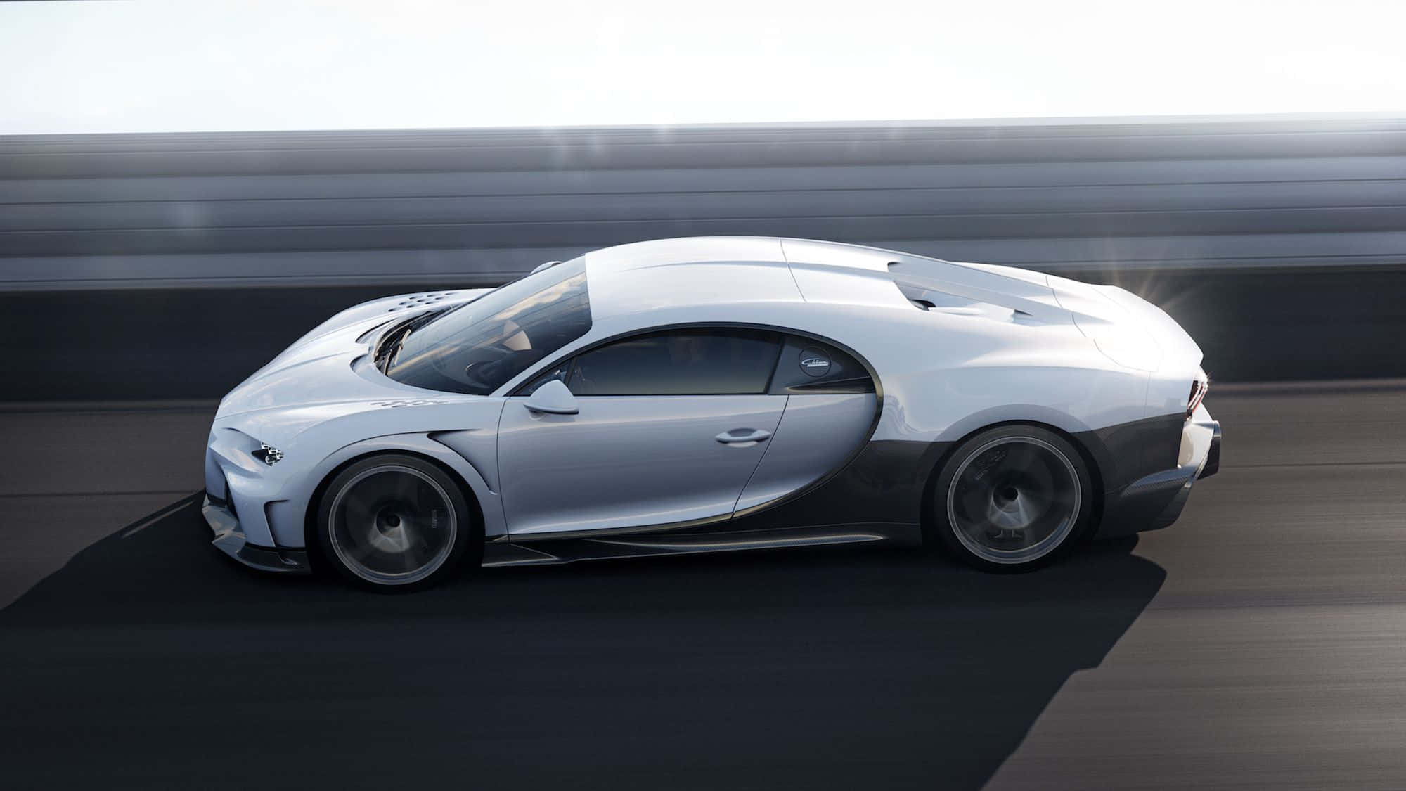 The Bugatti Chiron Is Driving On A Track