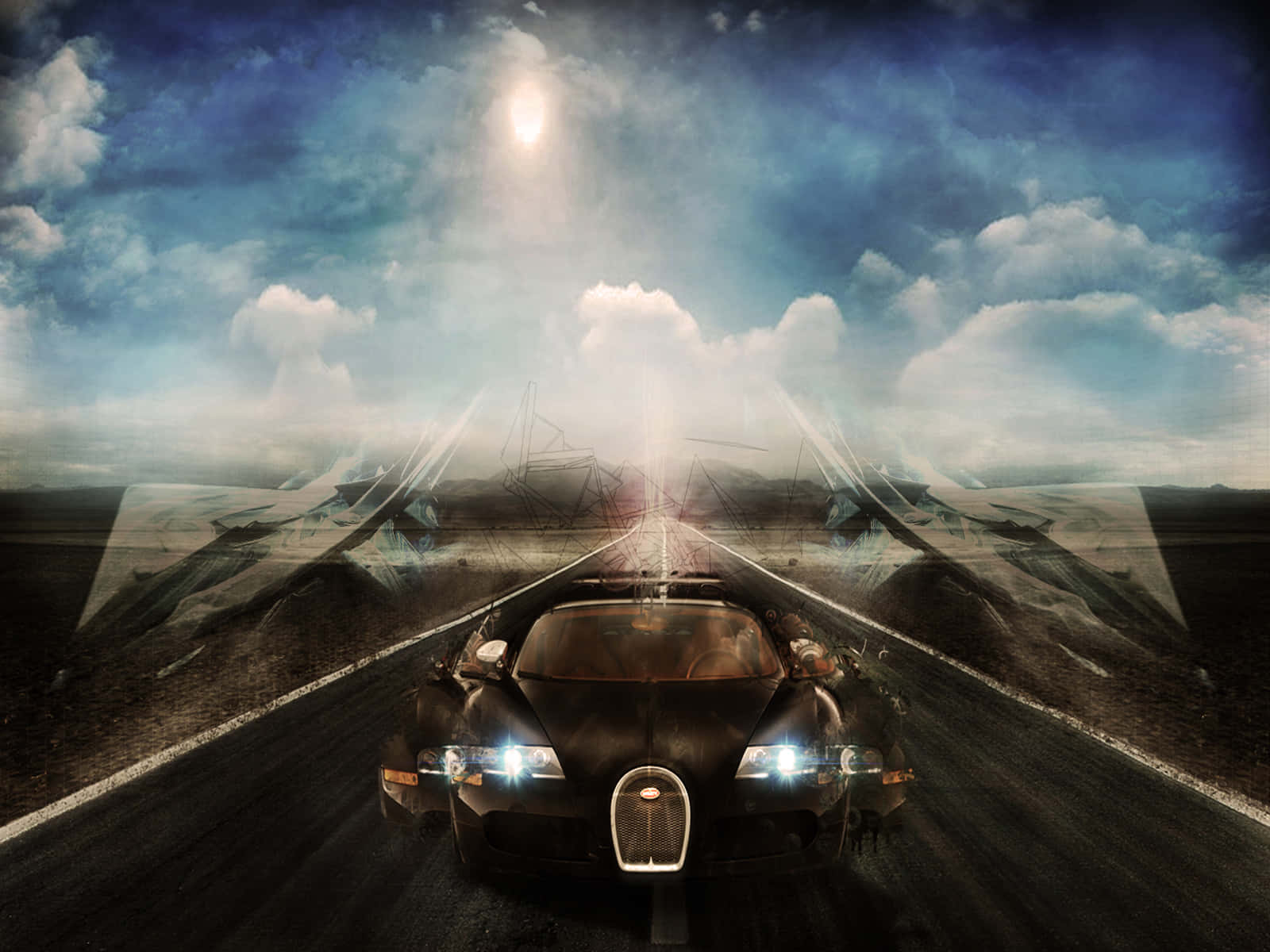 Captivating Bugatti Veyron Super Sport in Action Wallpaper