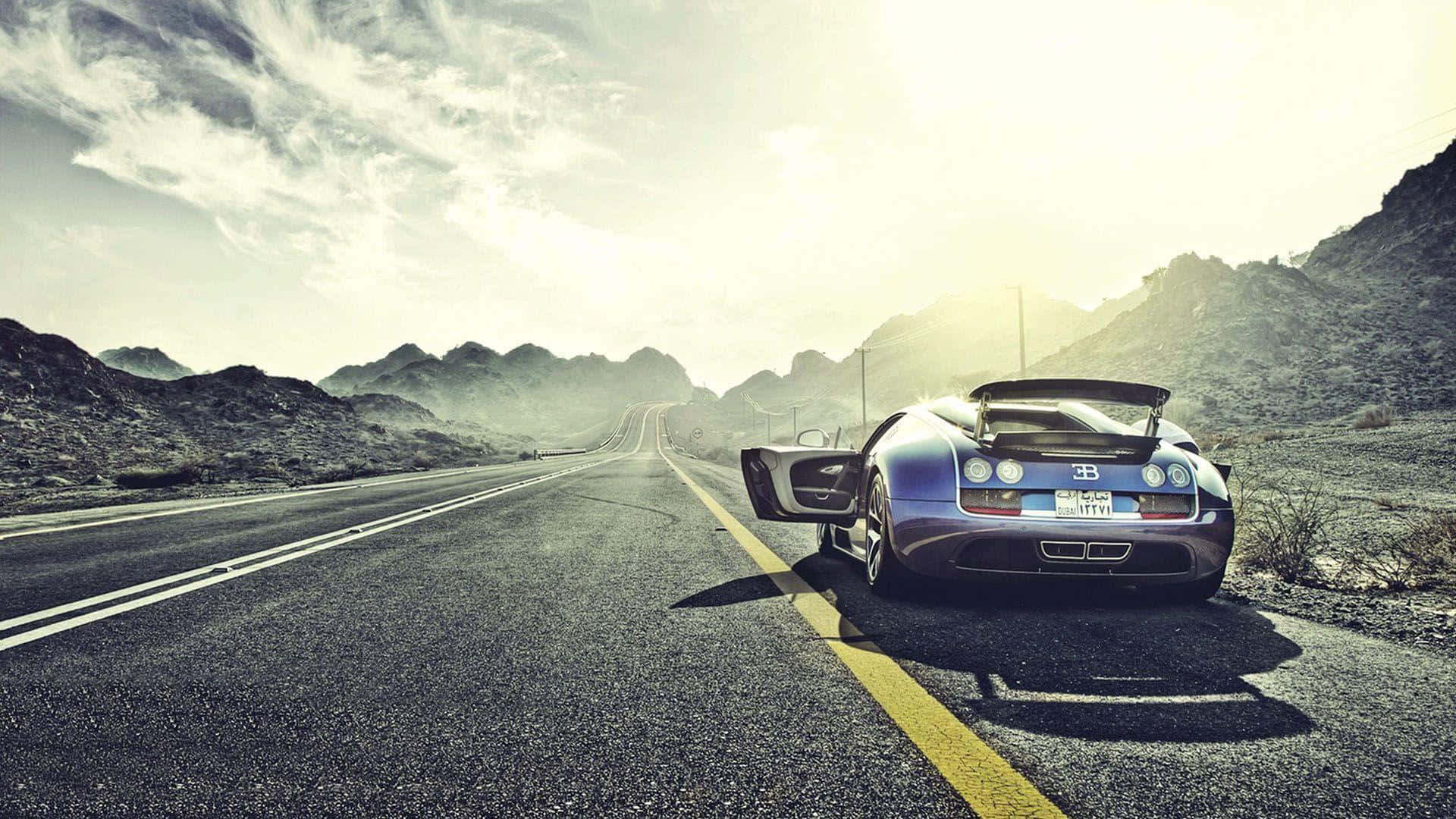 Sleek Bugatti Veyron Super Sports Car Wallpaper