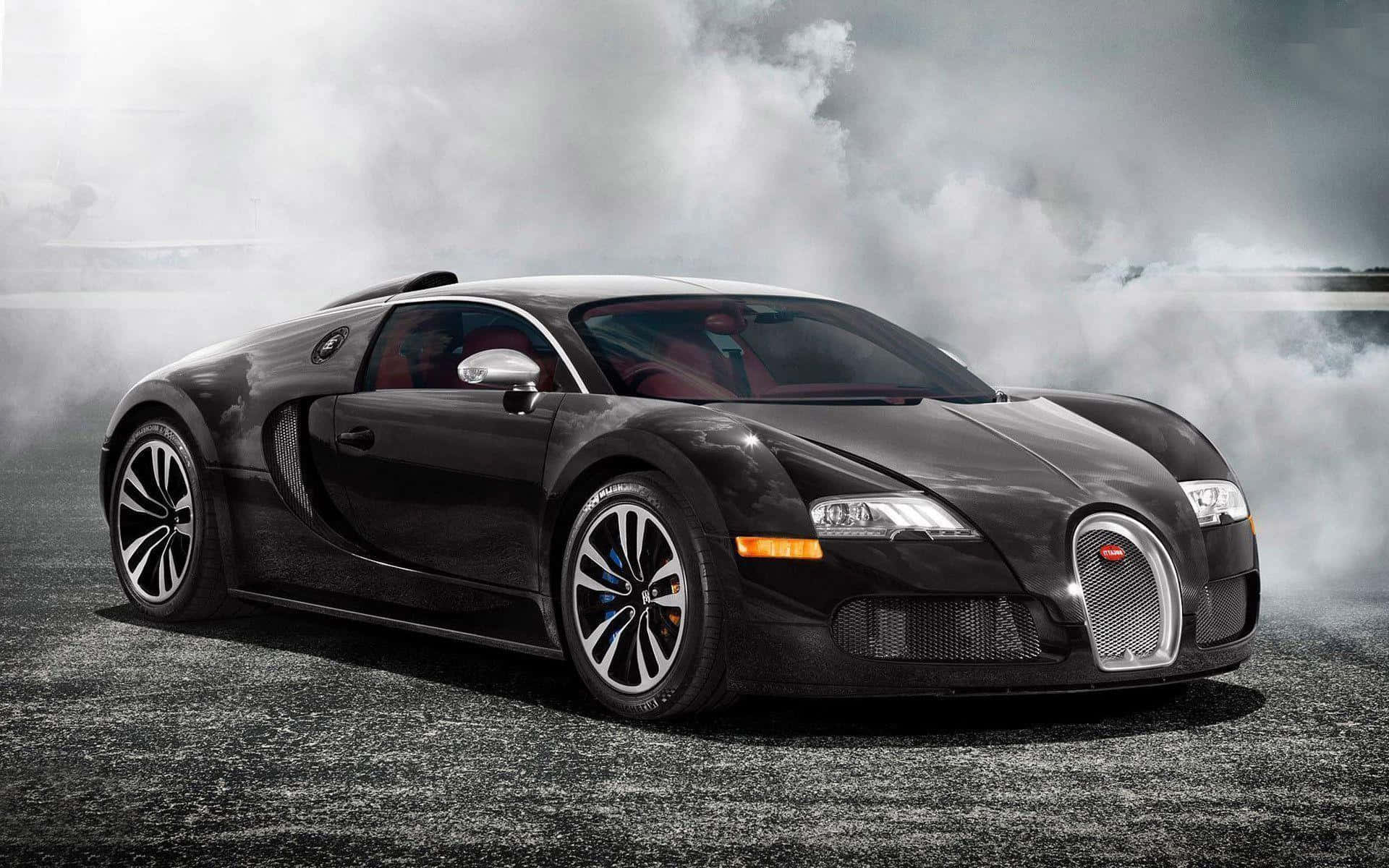 Sleek Bugatti Veyron in Motion Wallpaper
