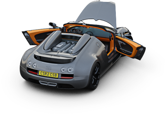 Bugatti Veyron Grand Sport Vitesse Rear View PNG