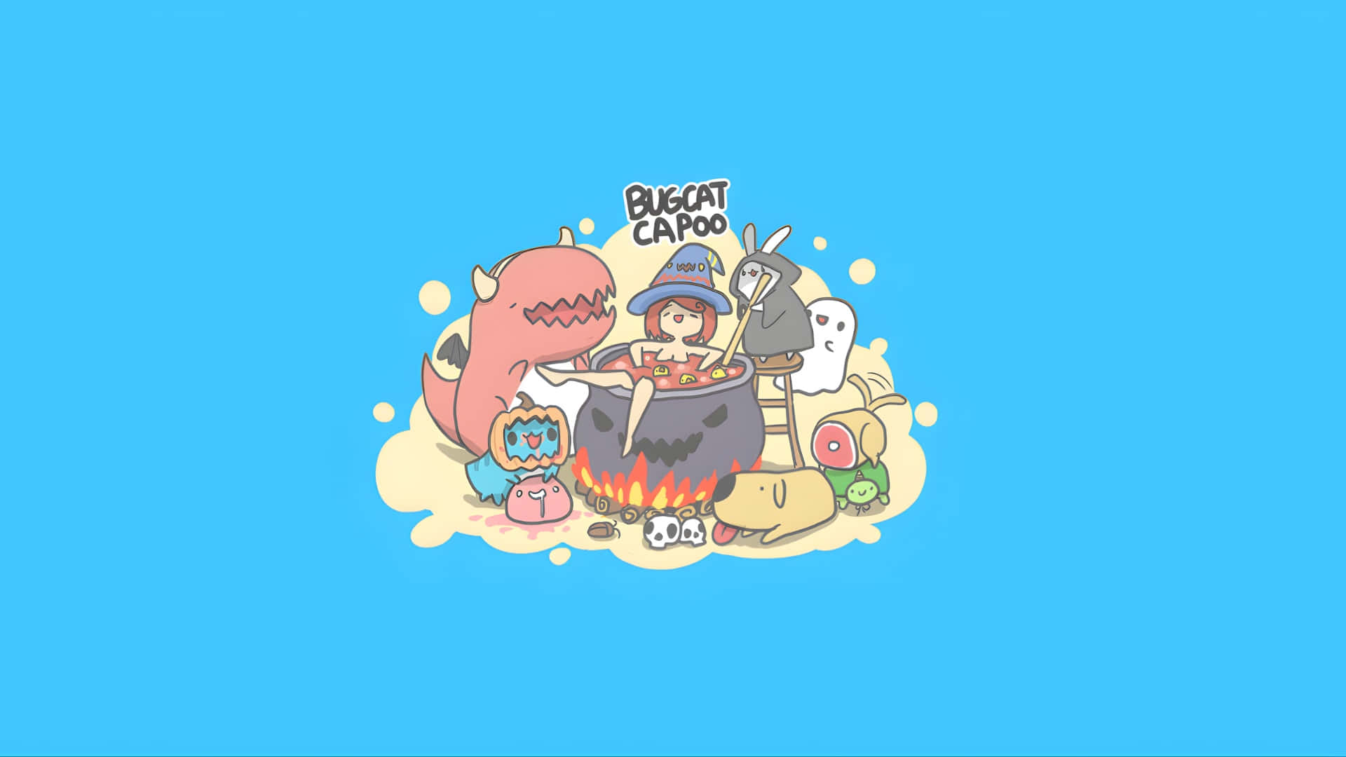 Bugcat Capoo Cozy Gathering Wallpaper