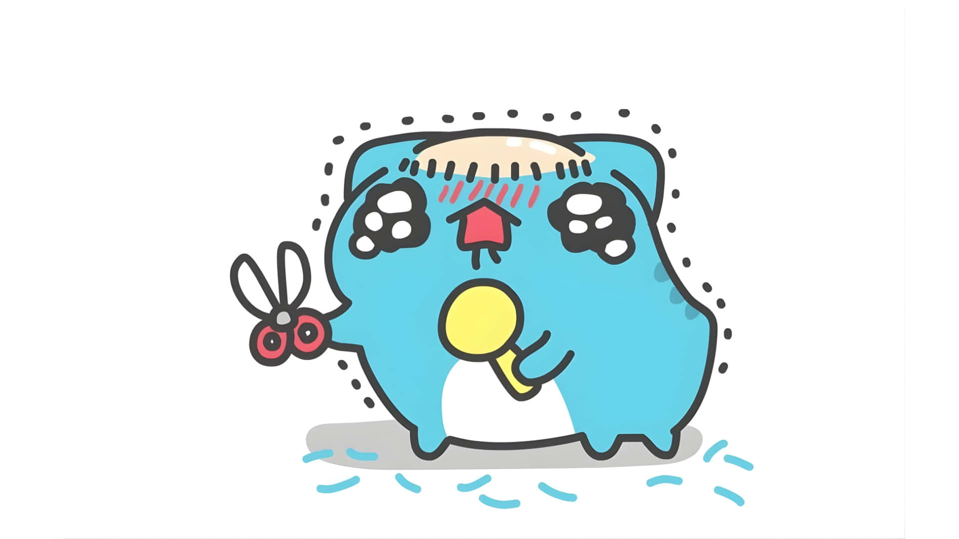 Bugcat Capoo Nervous Moment Wallpaper