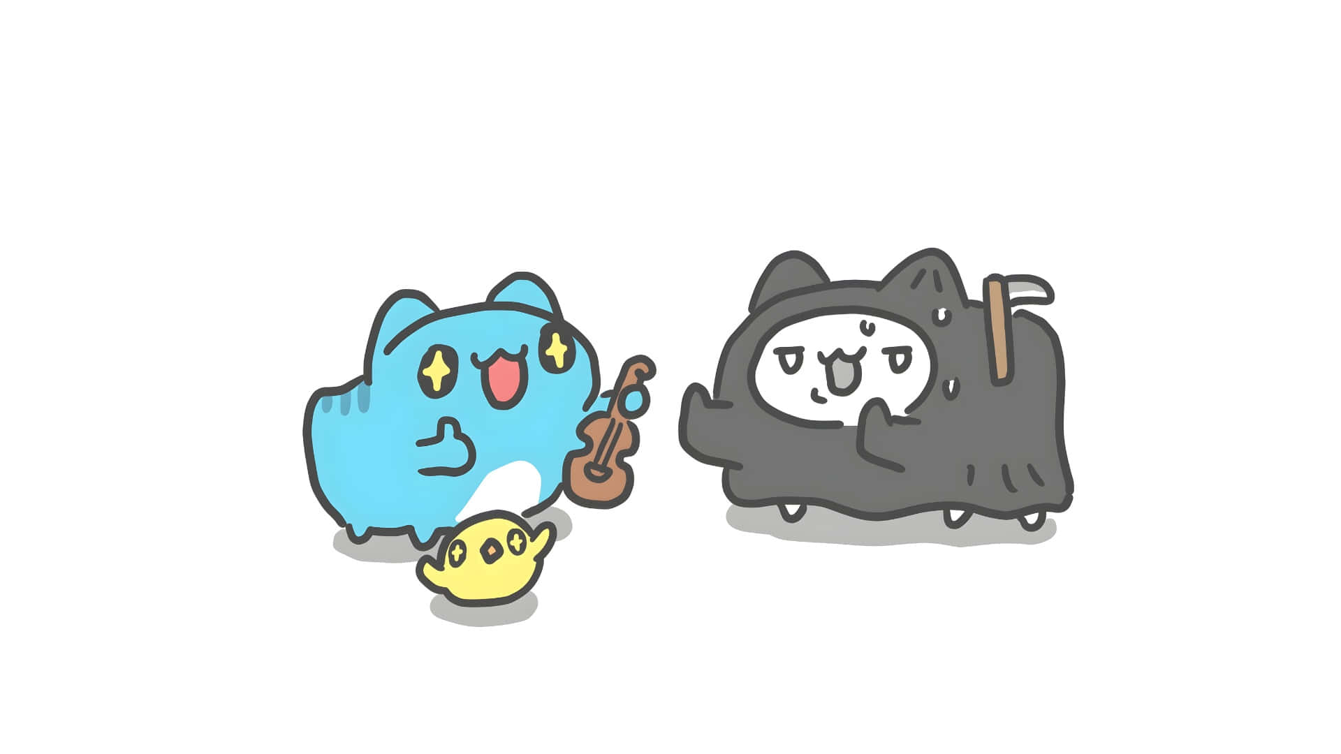 Bugcat Capoo Playing Music Wallpaper