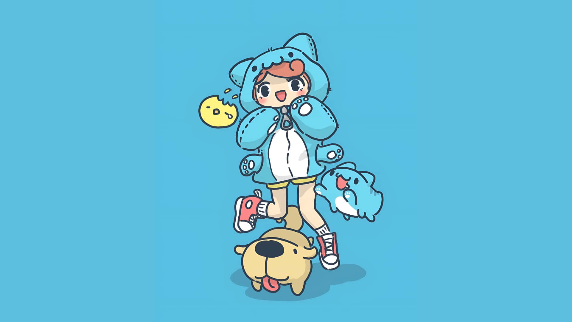 Bugcat Capoo Rainy Day Wallpaper