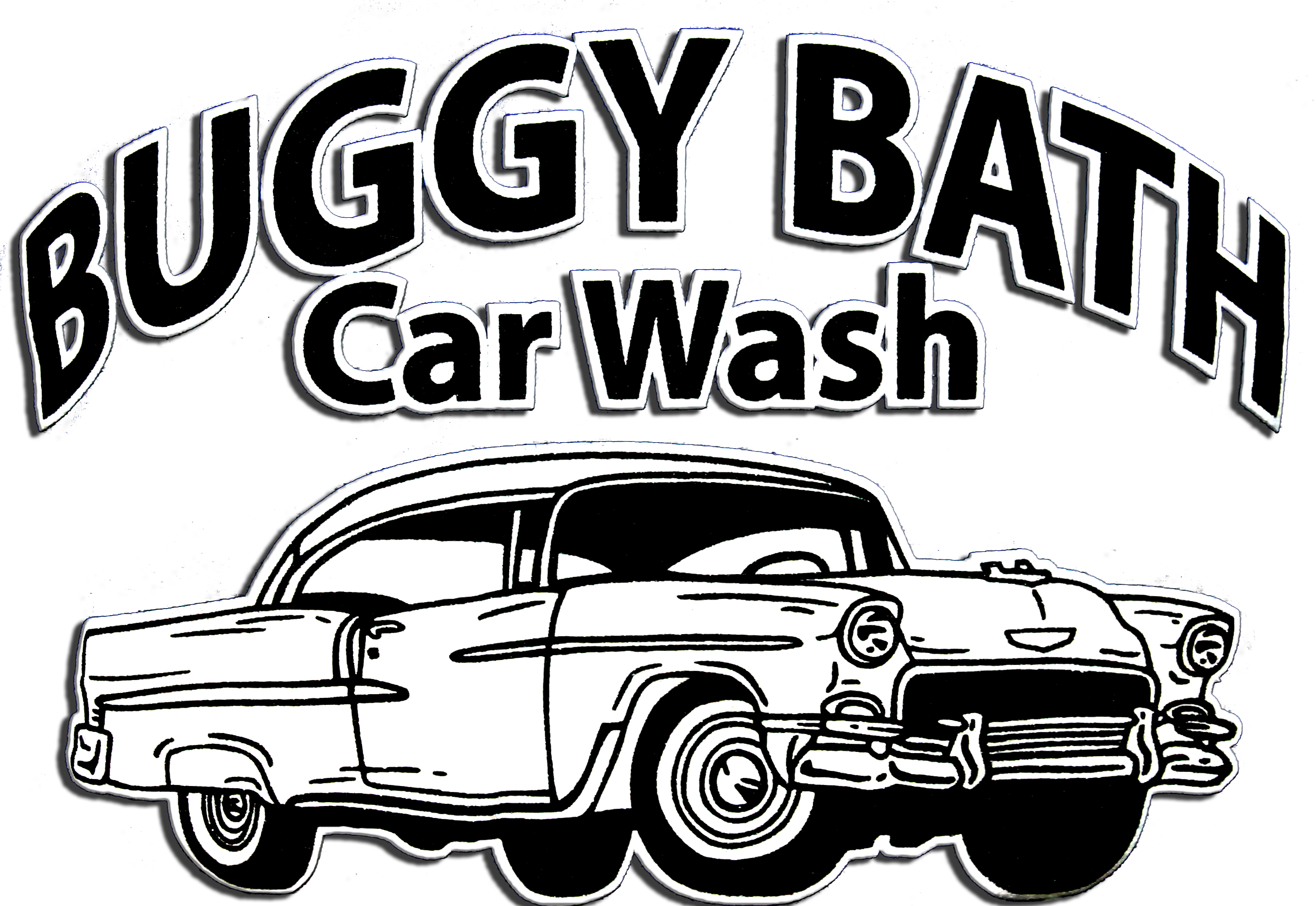 Buggy Bath Car Wash Vintage Sign PNG