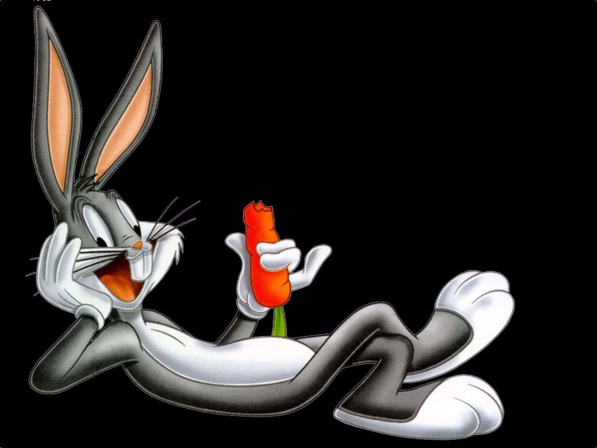 Bugs Bunny chilling out and enjoying nature